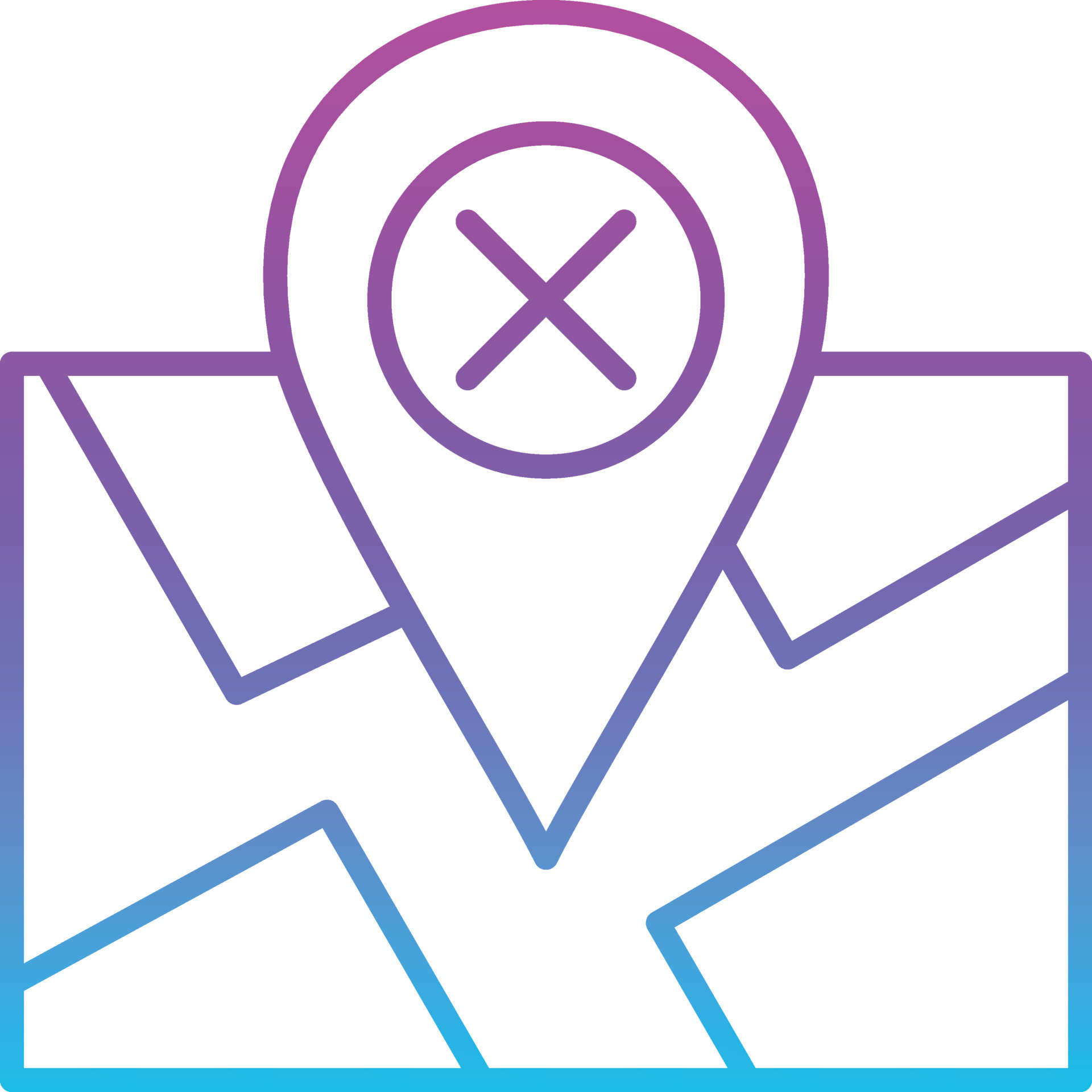 Wrong Location Line Gradient Icon 12499526 Vector Art at Vecteezy