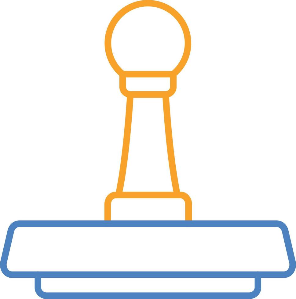 Stamp Blue And Orange Line Icon 12499692 Vector Art at Vecteezy