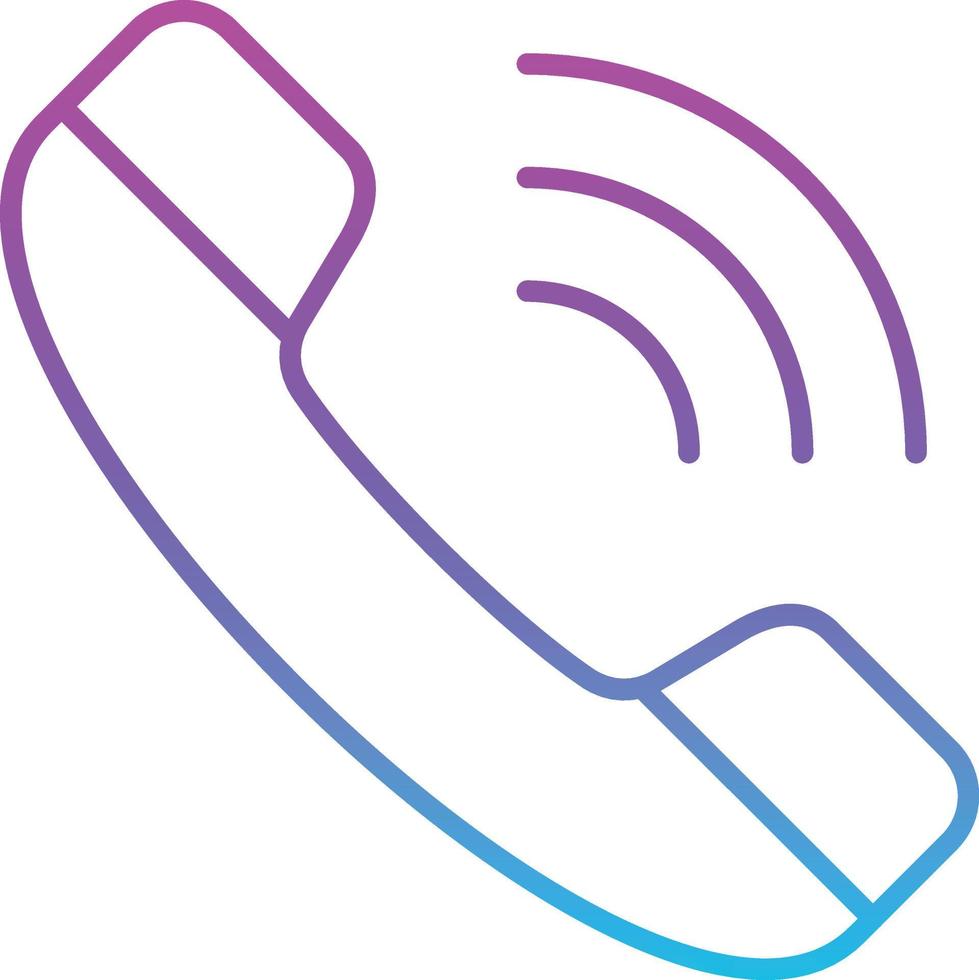 Phone Call Line Gradient Icon 12499988 Vector Art at Vecteezy