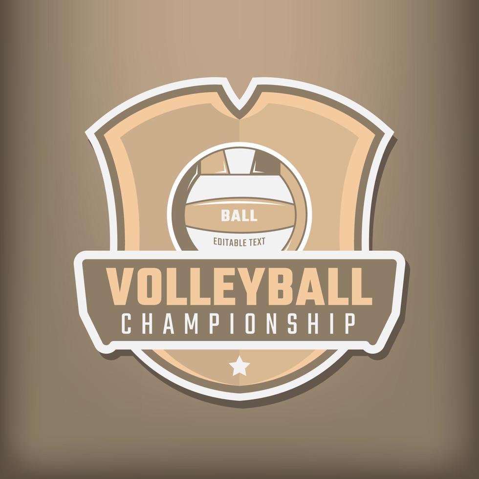 American volleyball team label for championship vector