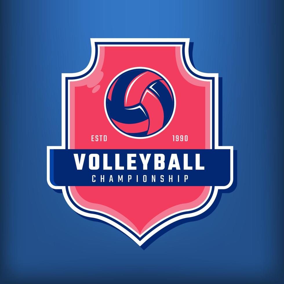 increíble logotipo vectorial para el deporte de voleibol vector