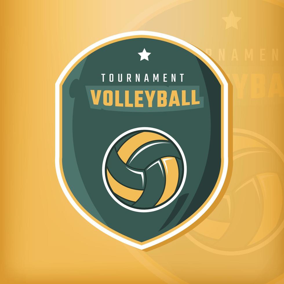 Design element for volleyball logo, label and emblem vector