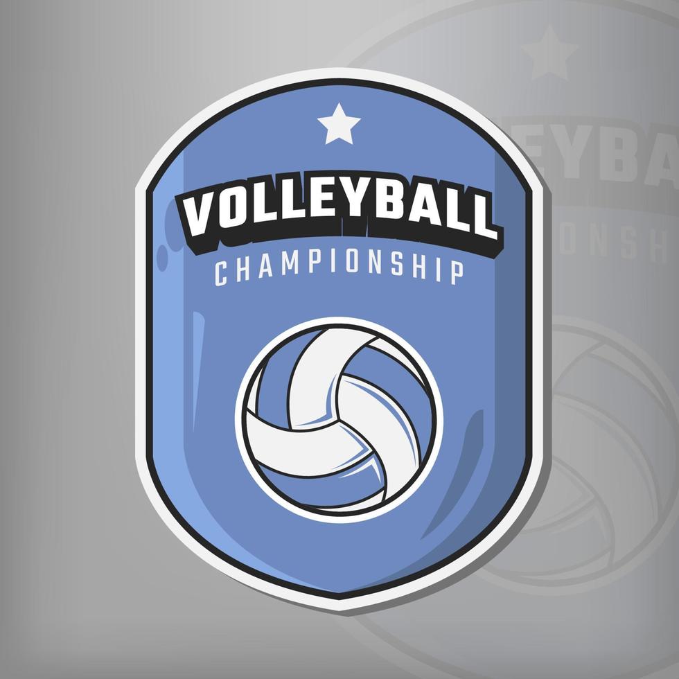 Modern professional volleyball vector logo