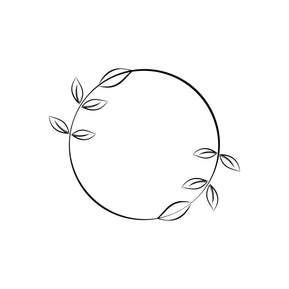 Botanical wedding frame elements vector