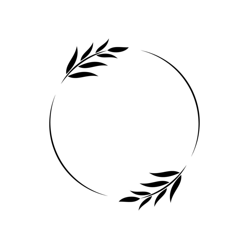 Botanical wedding frame elements vector