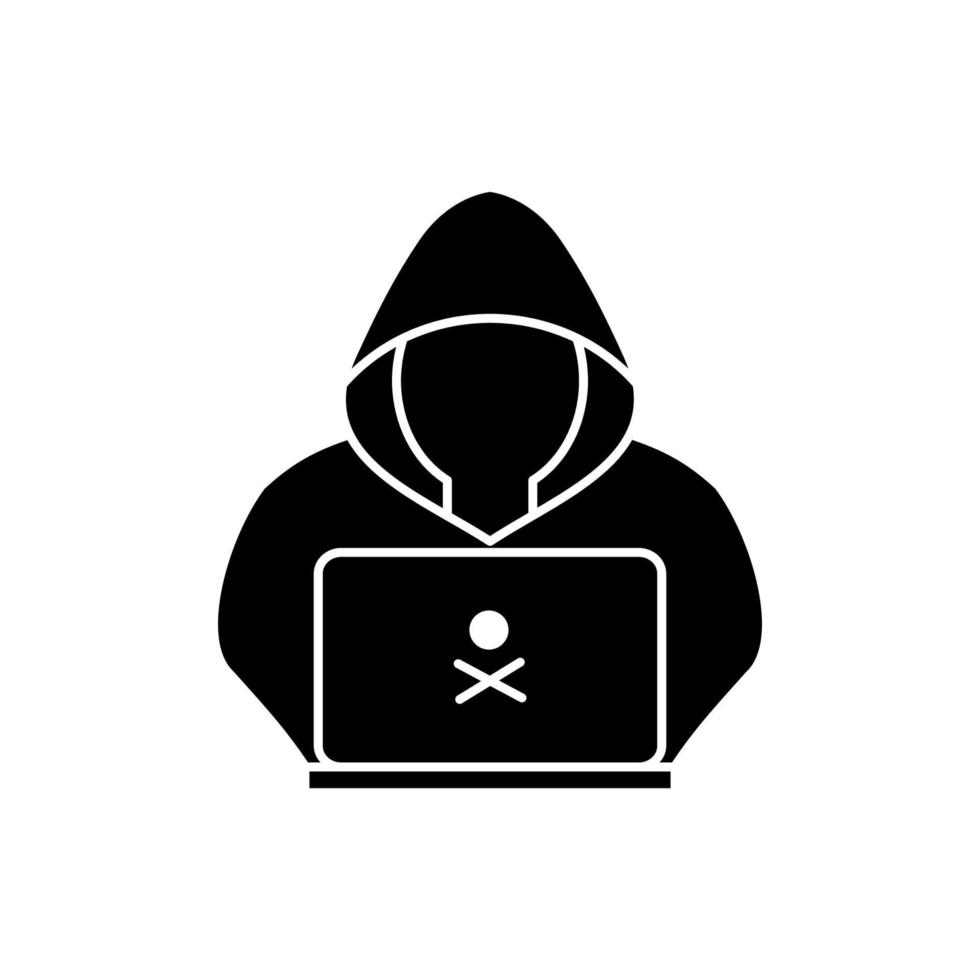 Plantillas de diseño de vectores de iconos de piratas informáticos