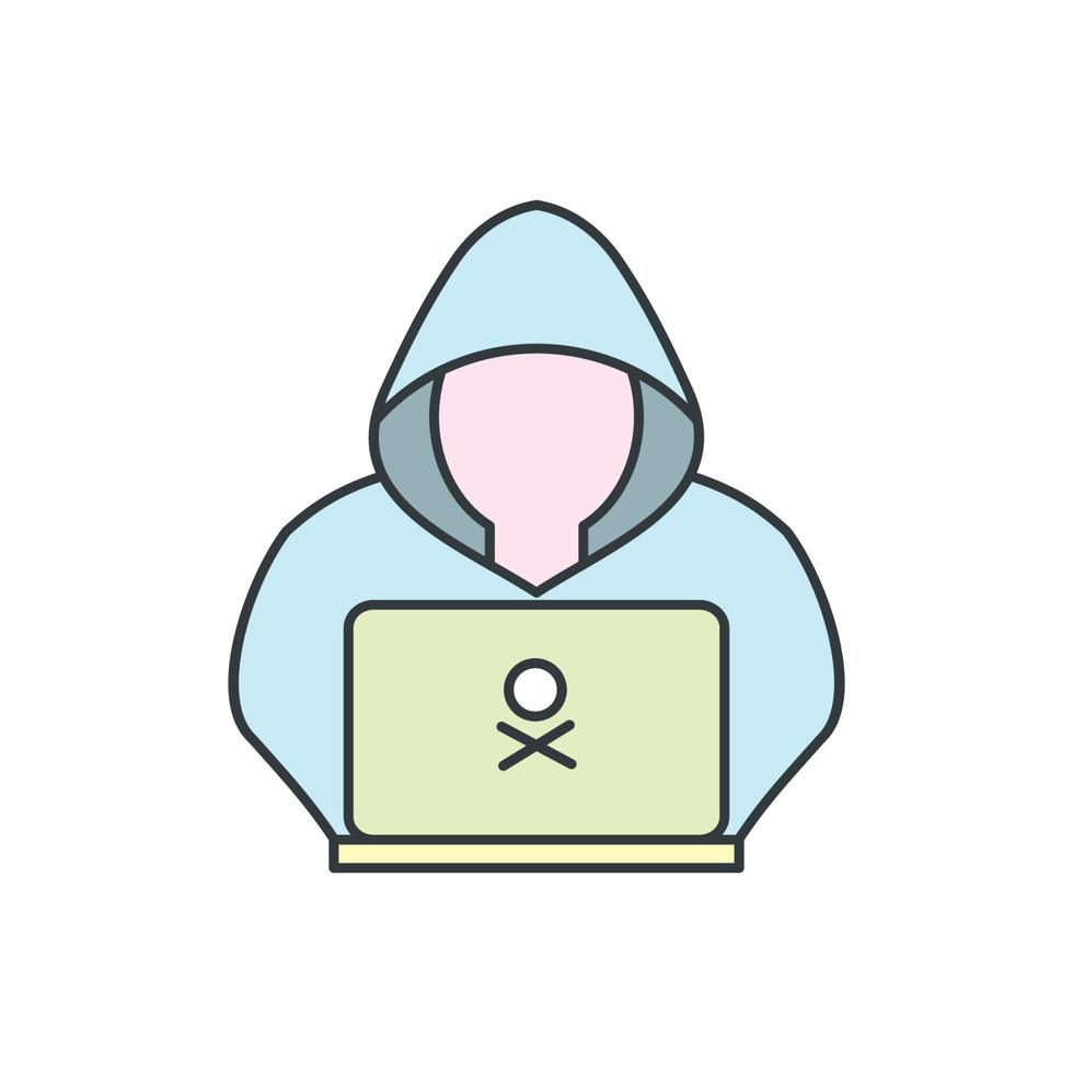 Hacker icon vector design templates