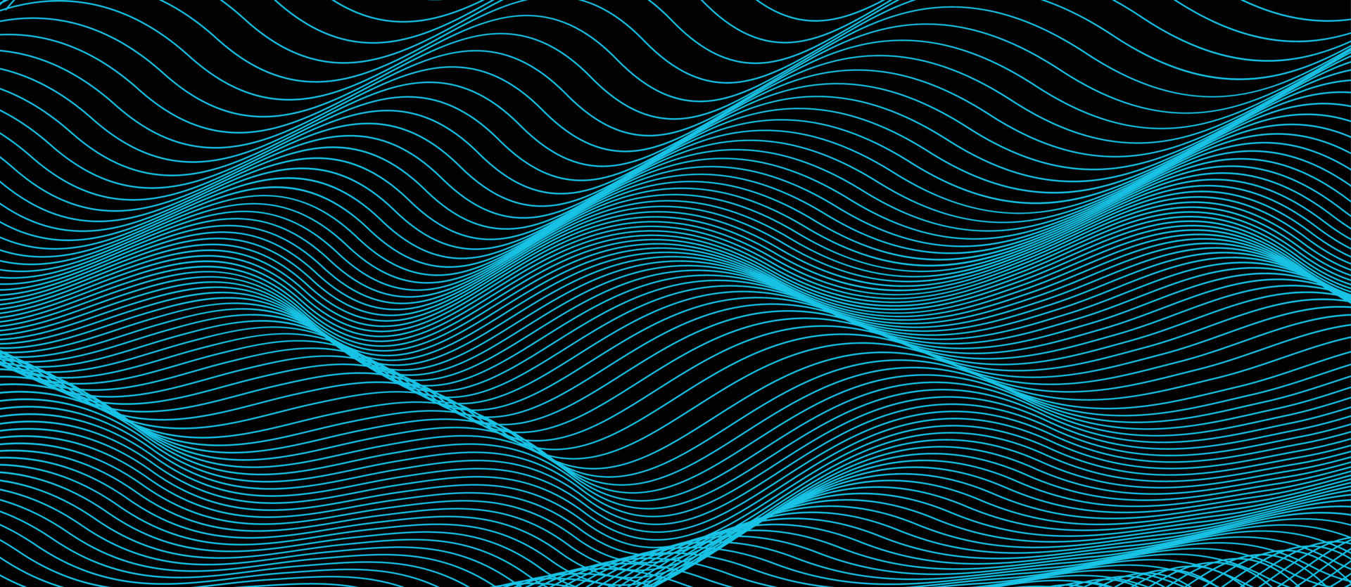Abstract dark teal background with light wave. Blurred turquoise water