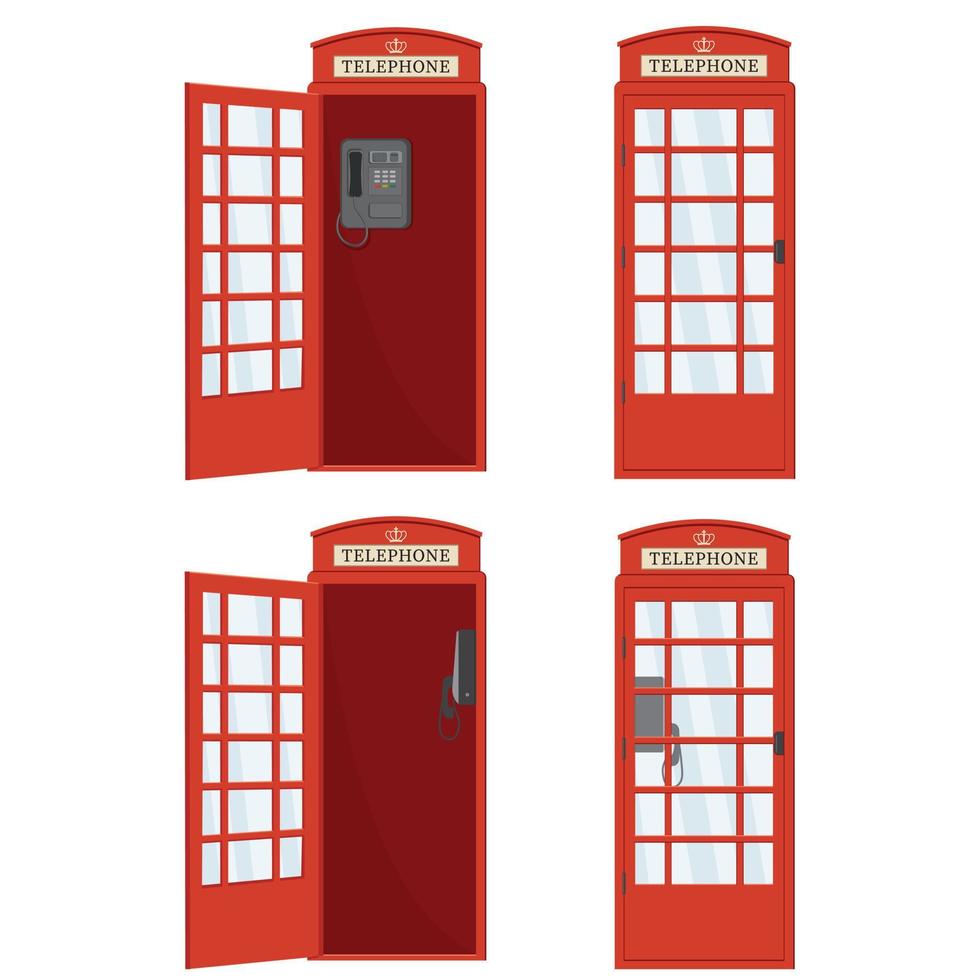 cabina telefónica de Londres, ilustración vectorial vector