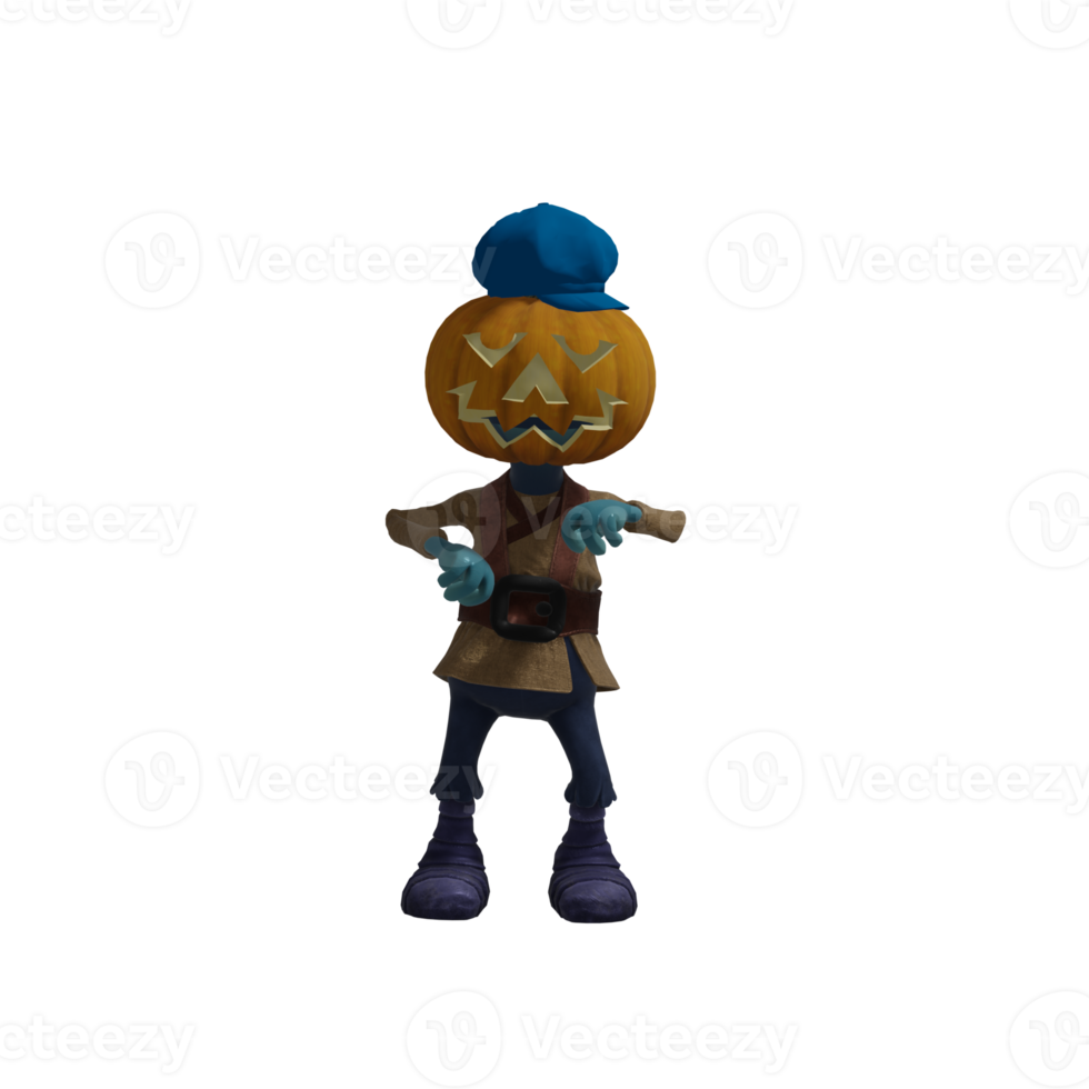 Pumpkin monsters dancing png