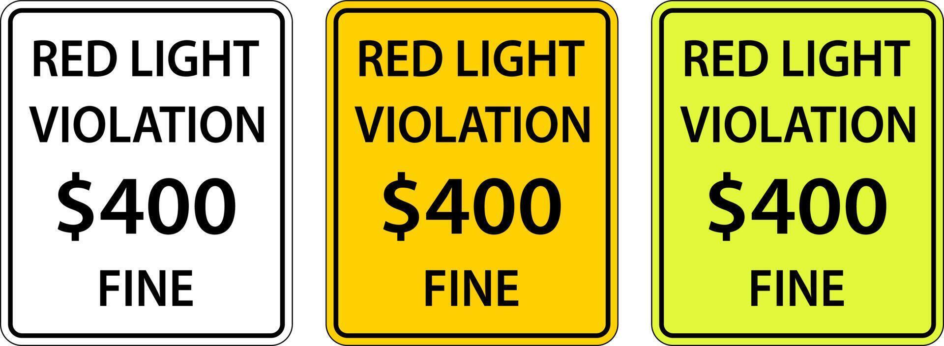 Red Light Photo Violation Fine Sign 12500500 Vector Art at Vecteezy