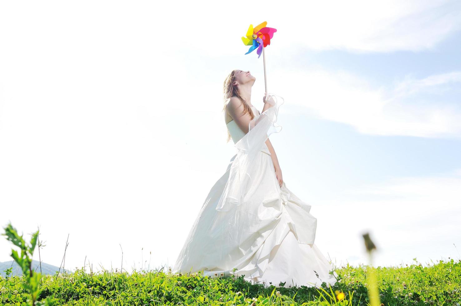 Beautiful outdoor bride photo