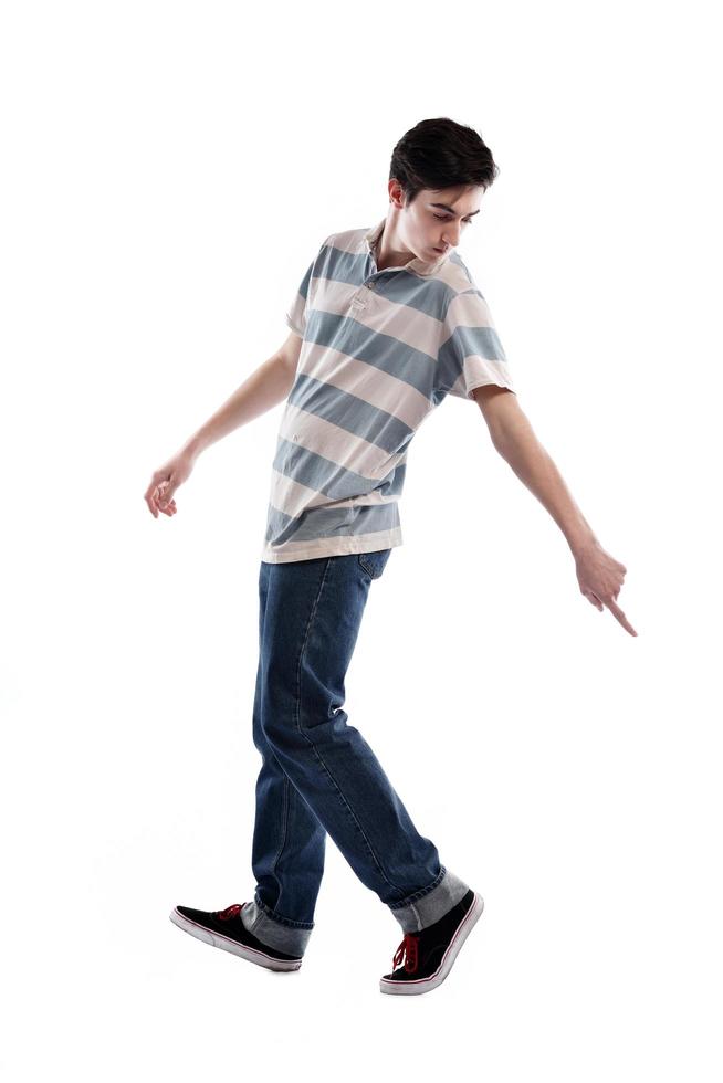 young man dancing photo