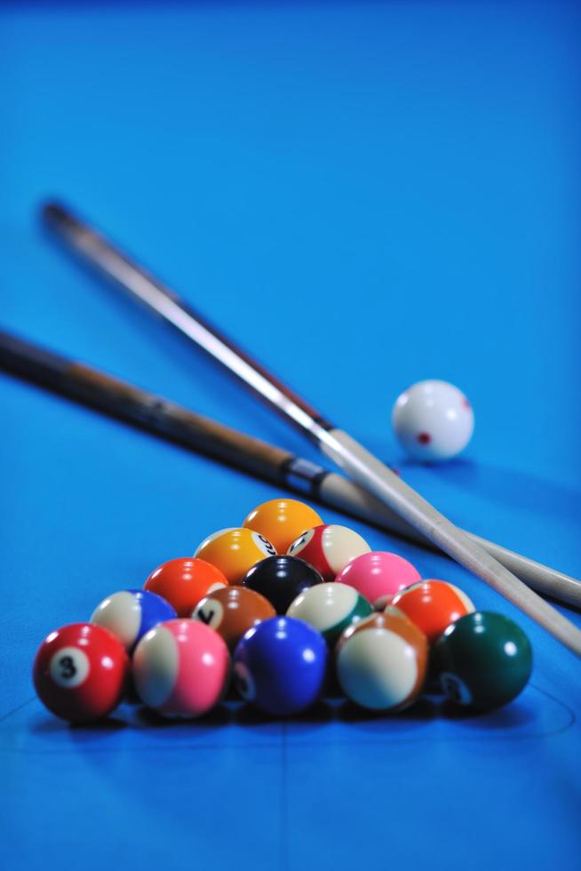 billiard balls view photo