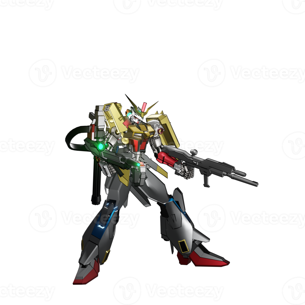 Mecha attack pose png