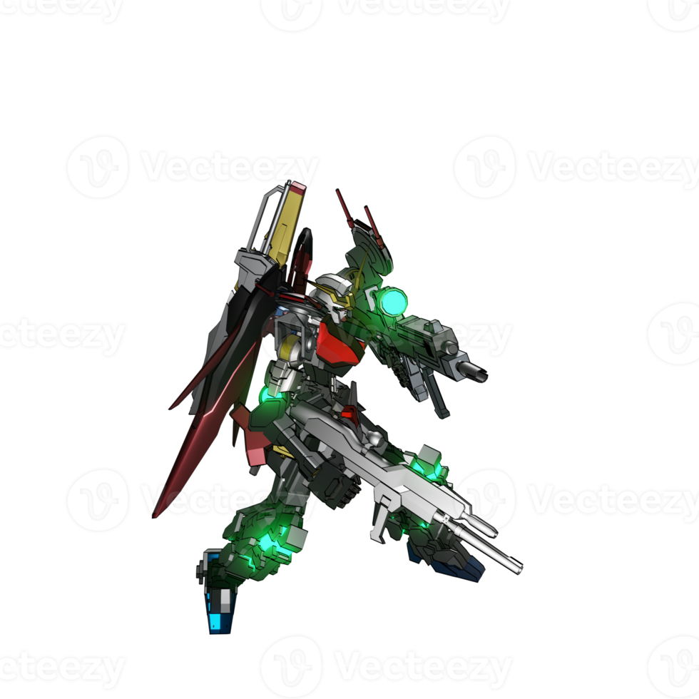 Mecha attack pose png