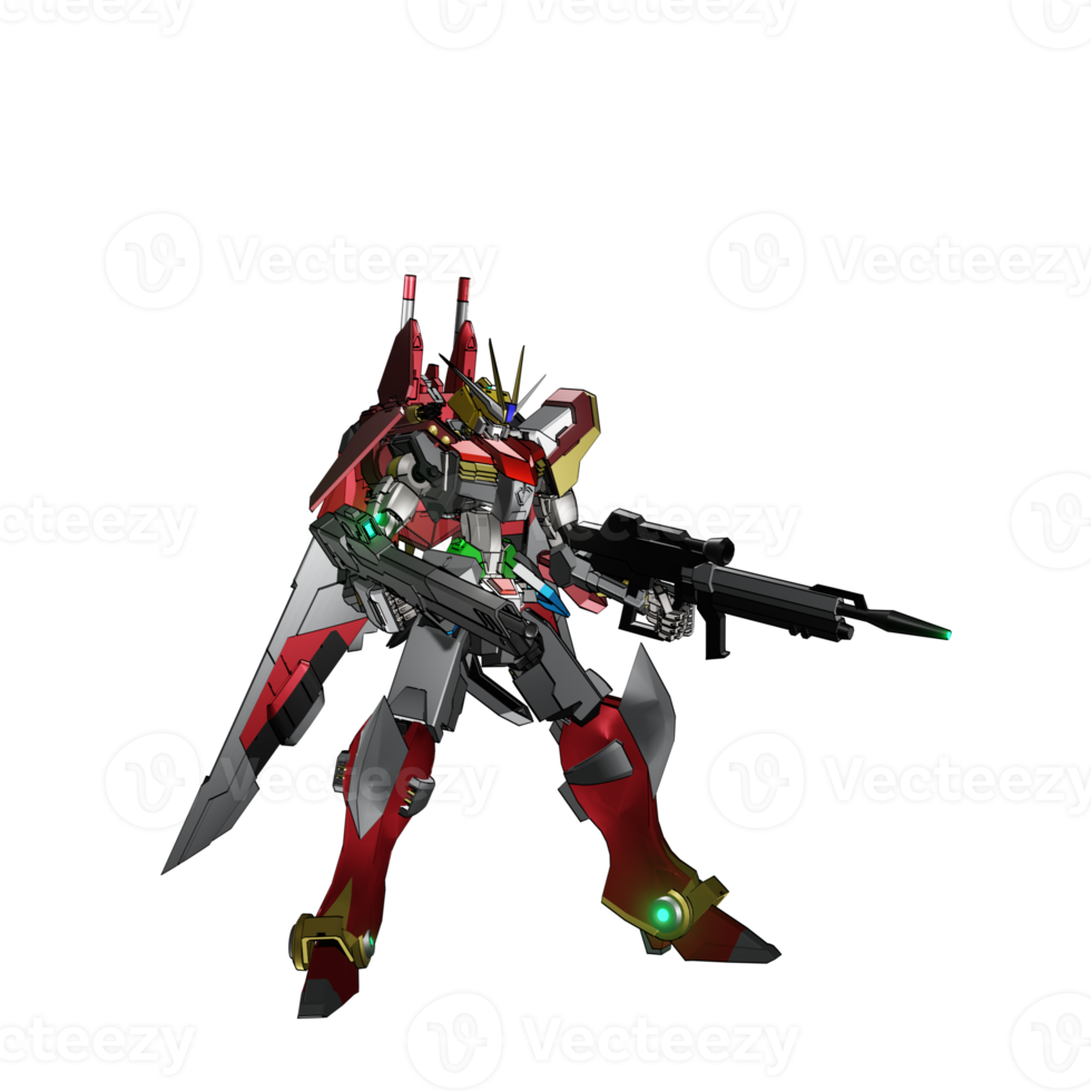 pose de ataque mecha png