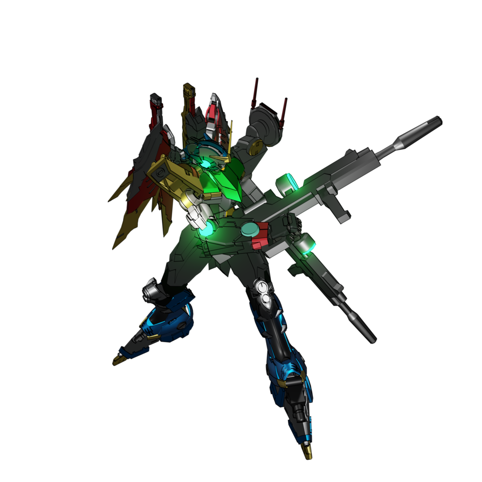 Mecha attack pose png