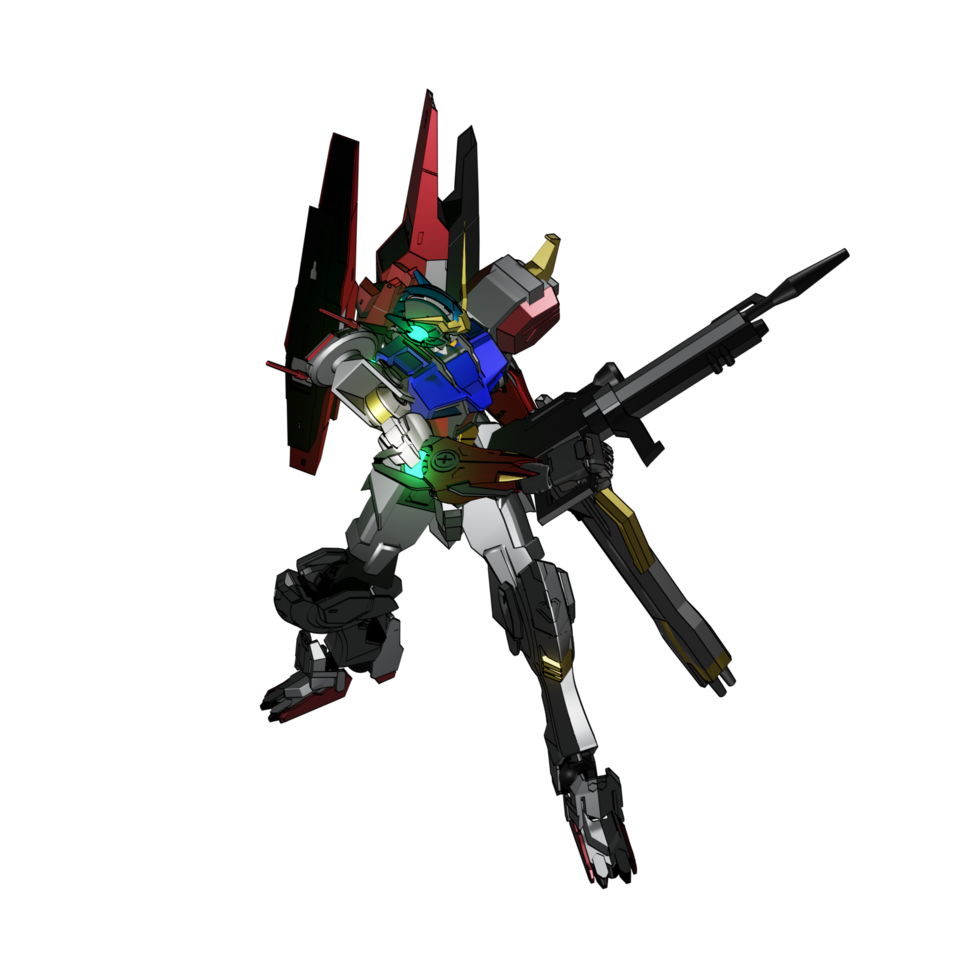 pose de ataque mecha png