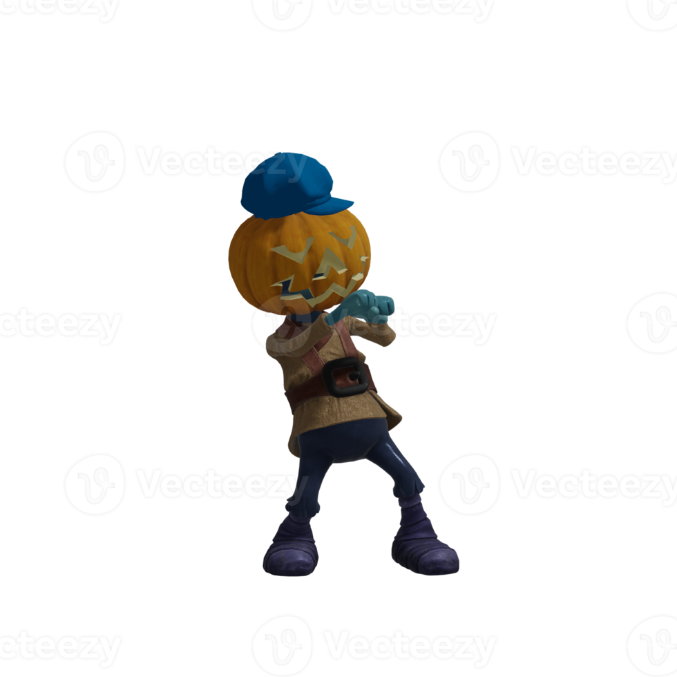 Pumpkin monsters dancing png