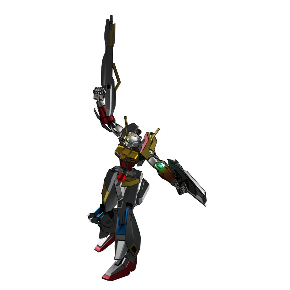 Mecha attack pose png