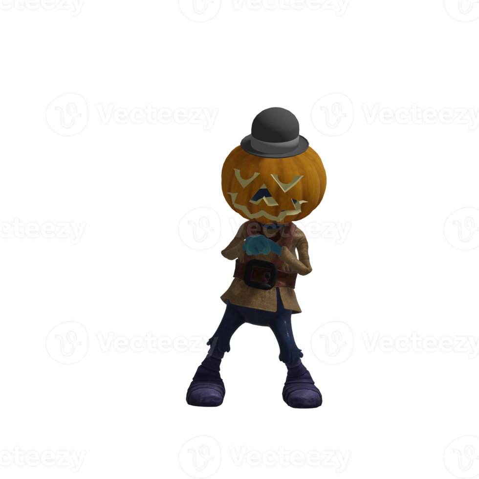 Pumpkin monsters dancing png