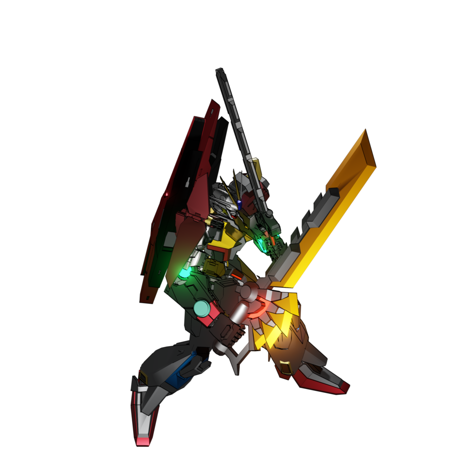 mecha redo till ge sig på png