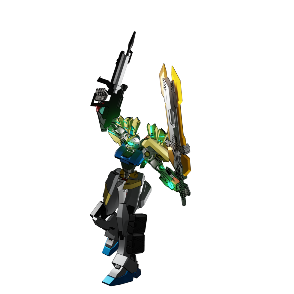 Mecha attack pose png