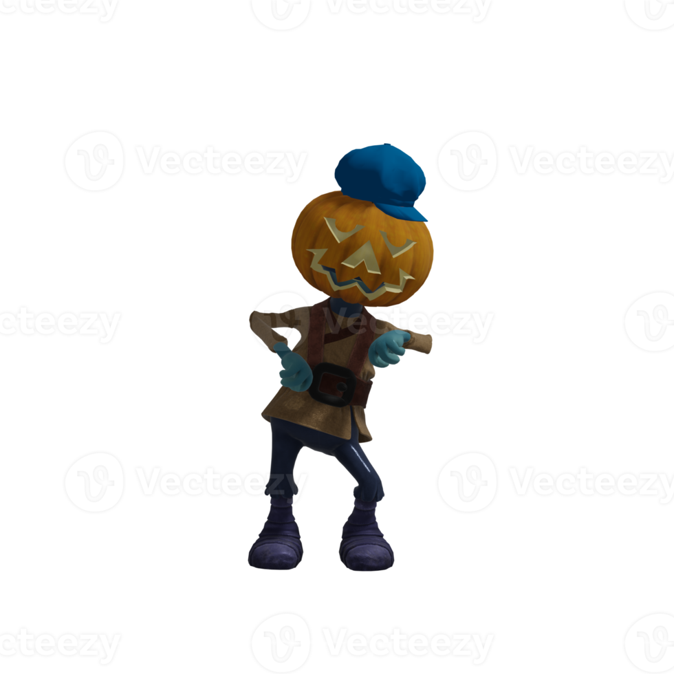Pumpkin monsters dancing png