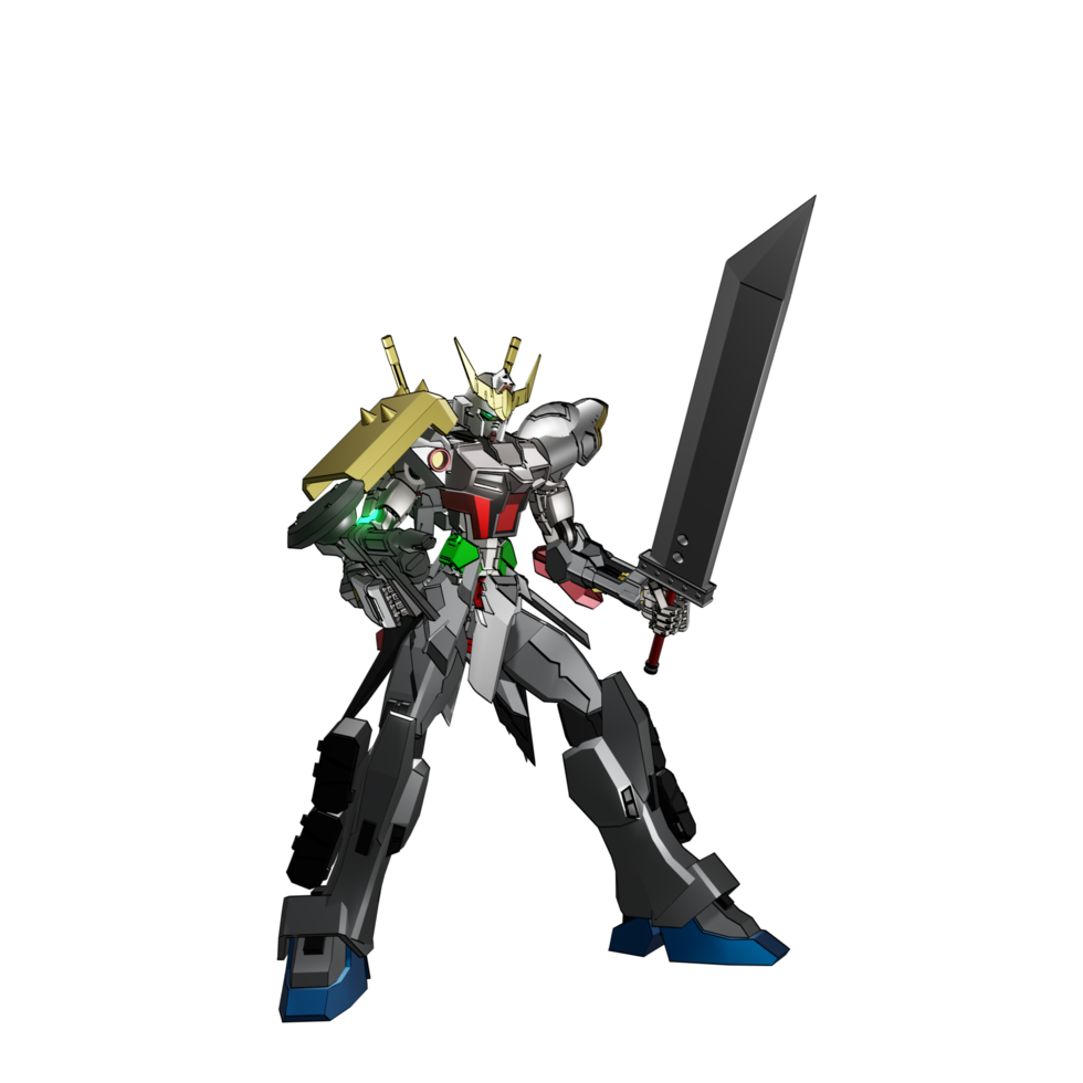 Mecha attack pose png