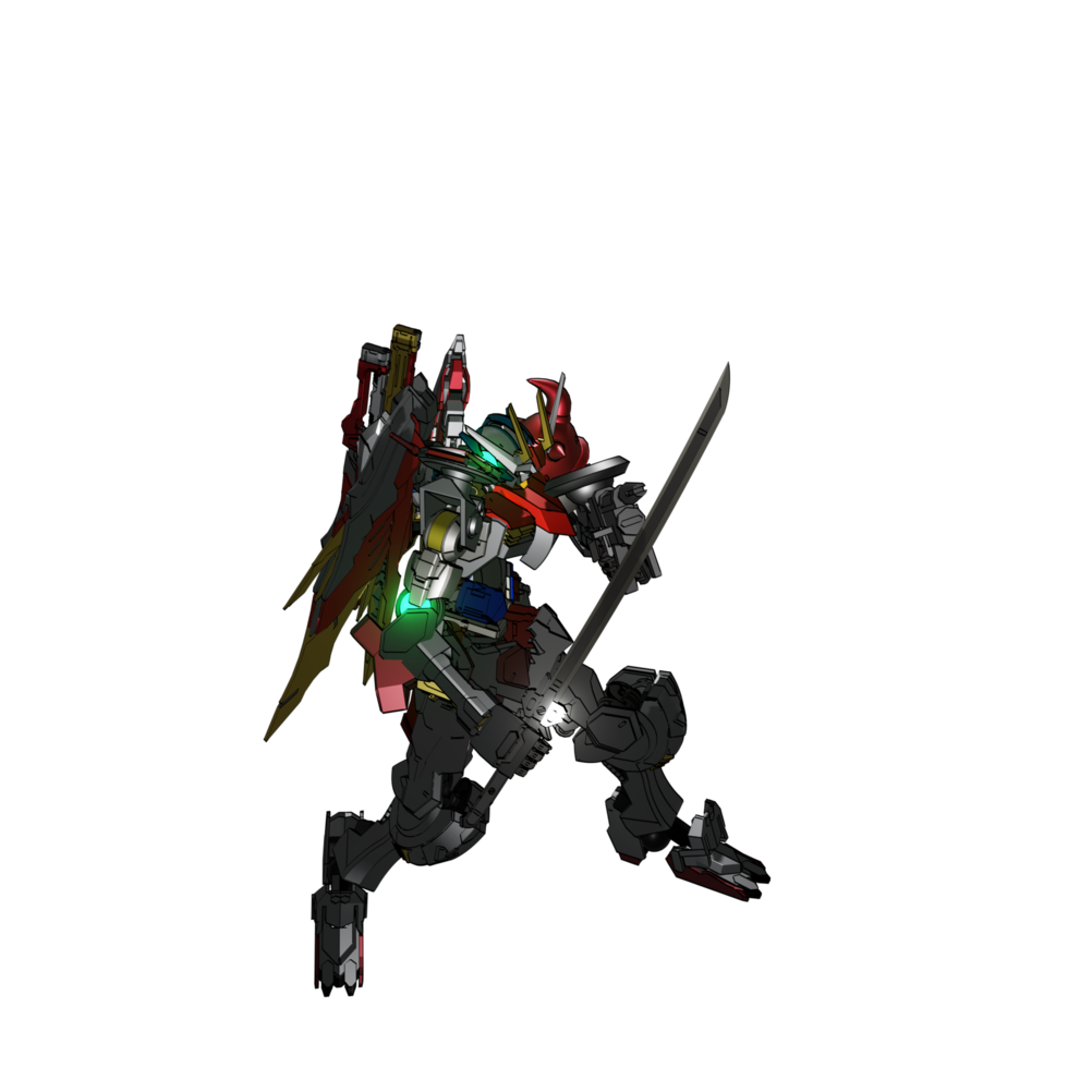 pose de ataque mecha png