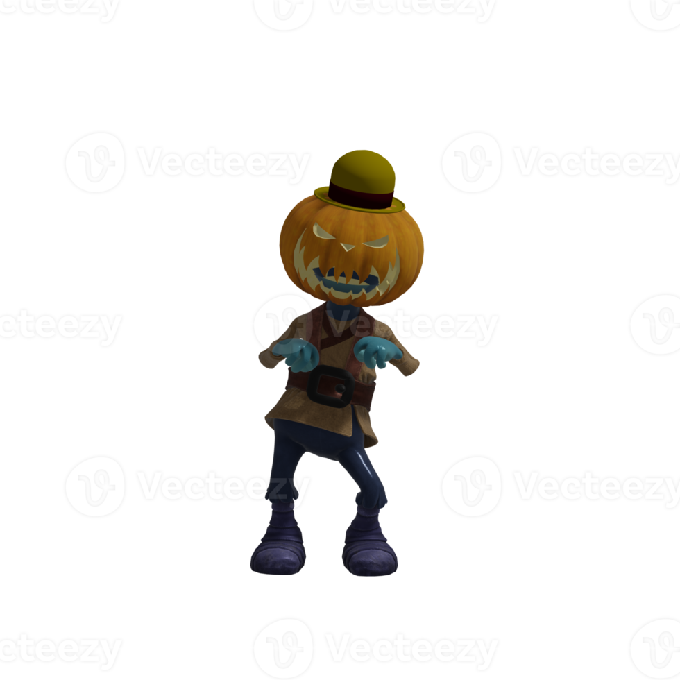 Pumpkin monsters dancing png