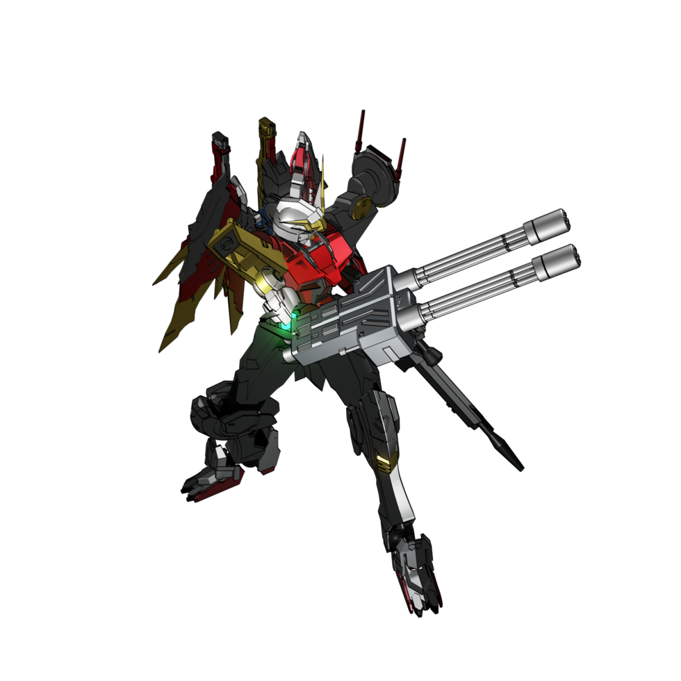 Mecha attack pose png