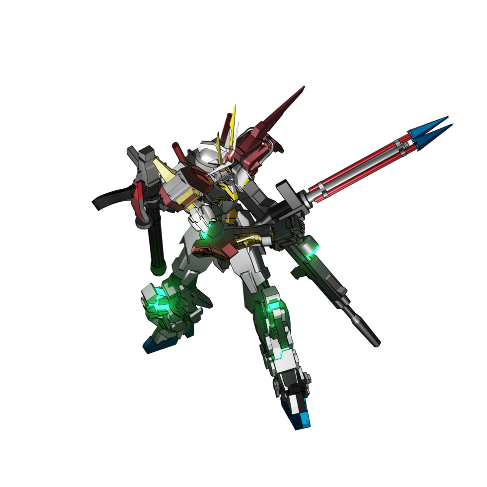 Mecha attack pose png