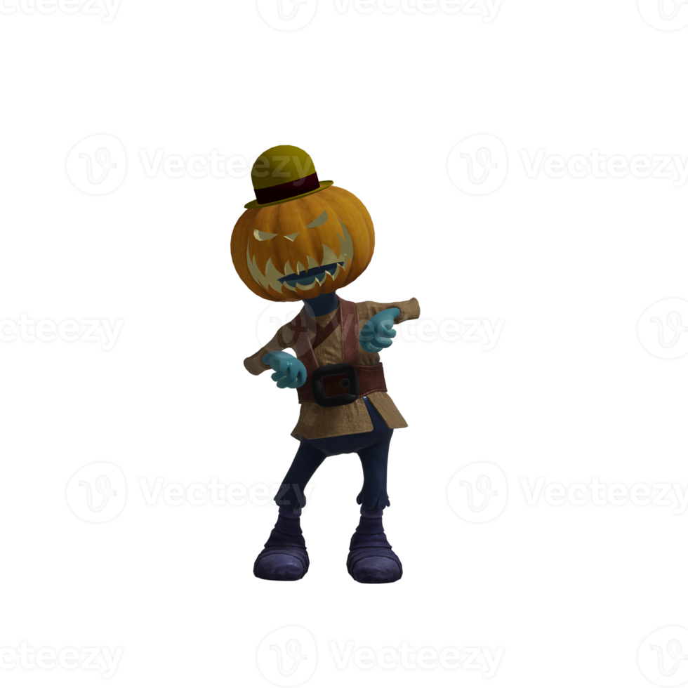 Pumpkin monsters dancing png