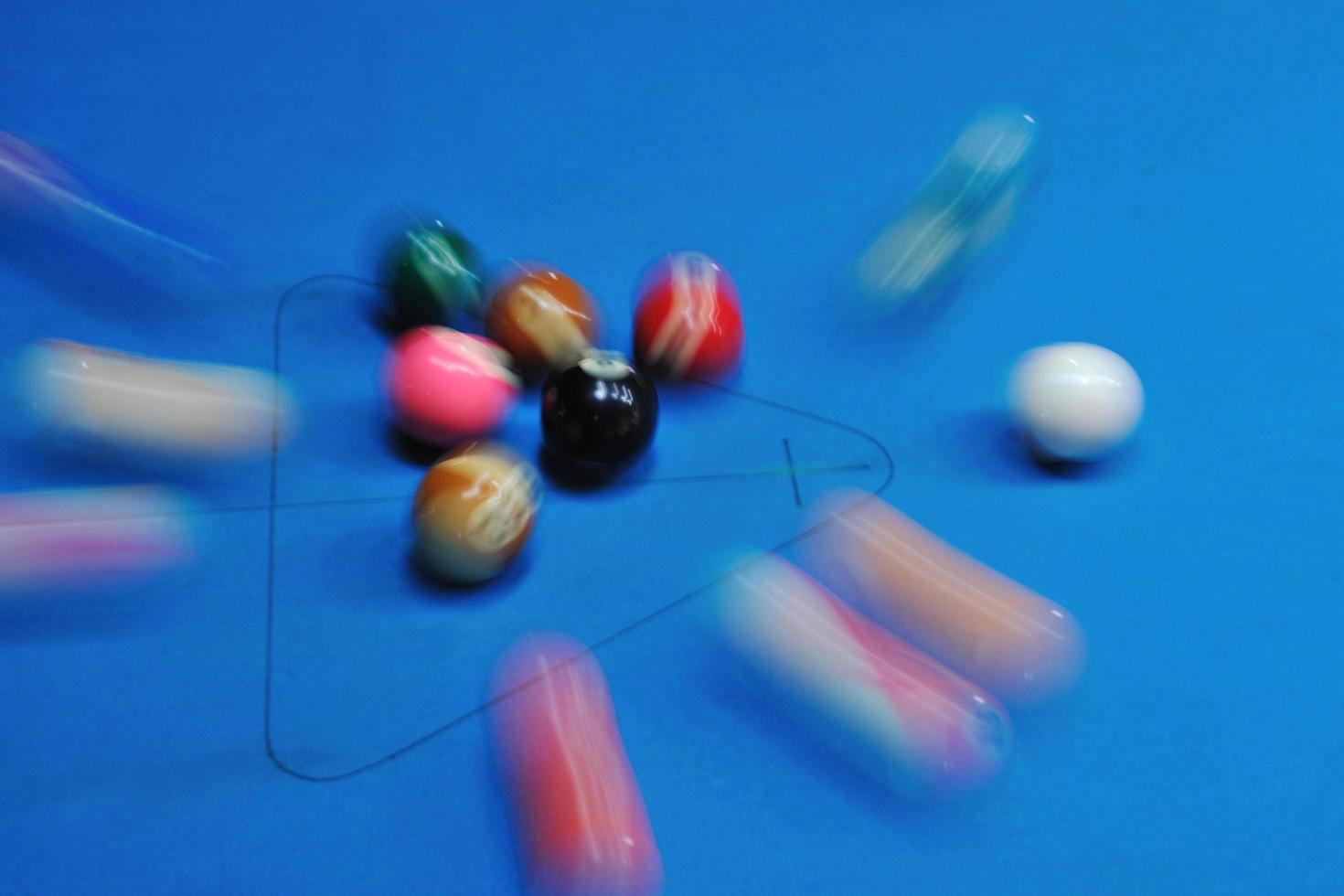 billiard balls view photo