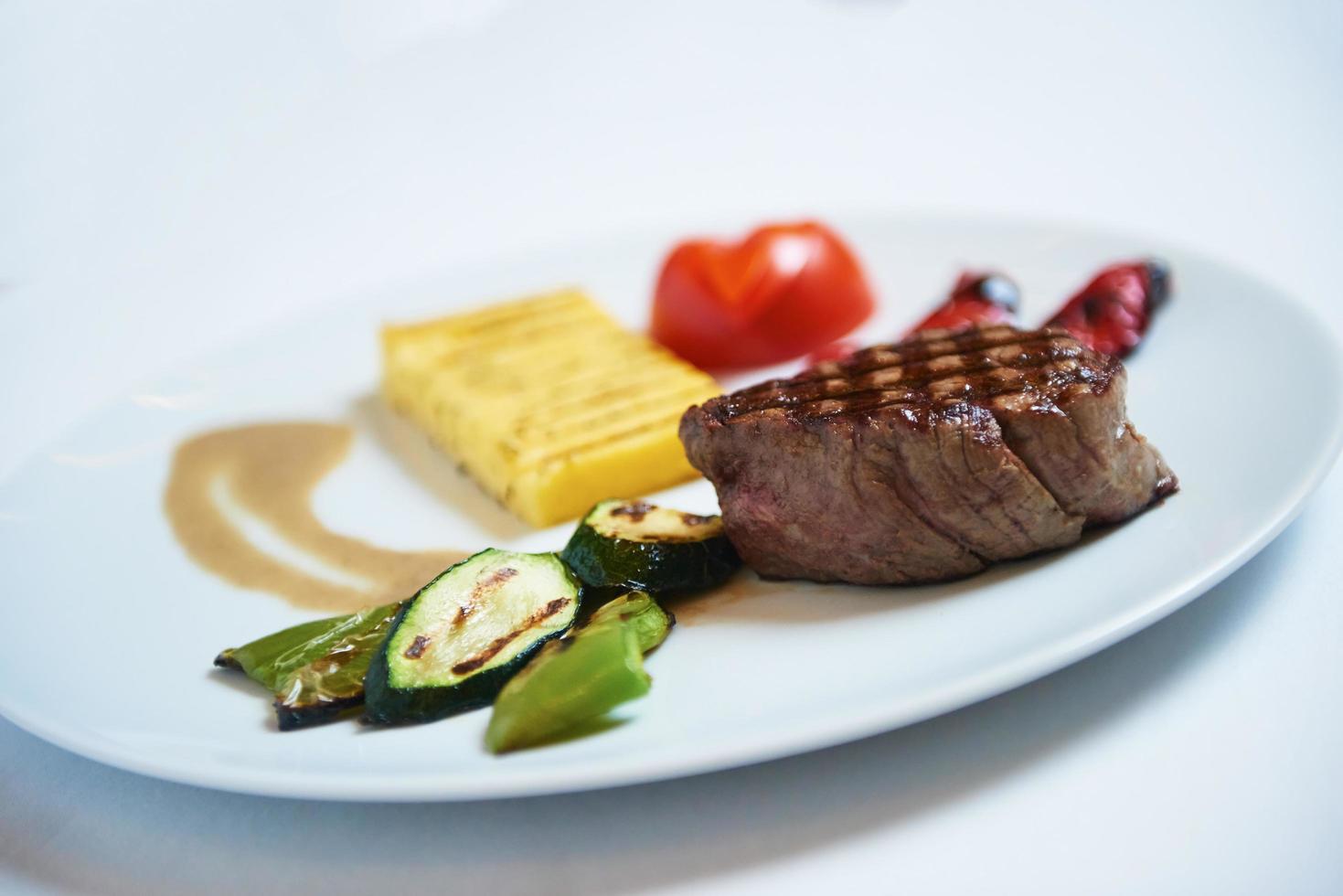 tasty steak view photo