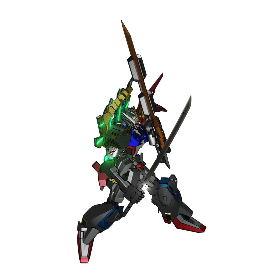 Mecha attack pose png