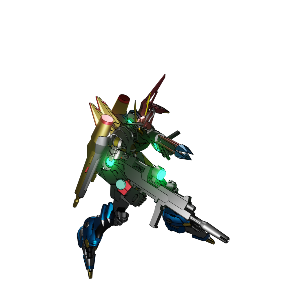 mecha redo till ge sig på png