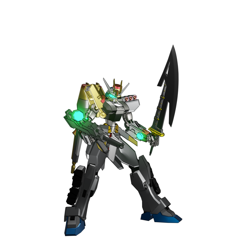 Mecha attack pose png