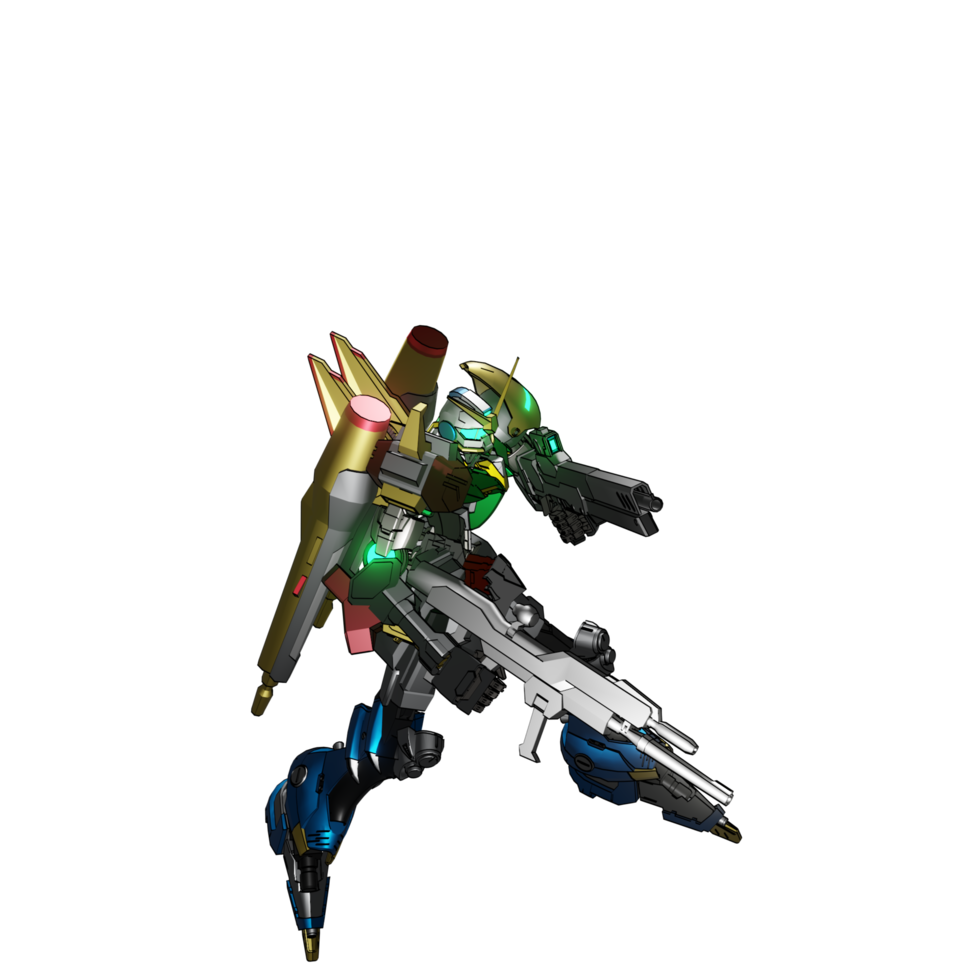 pose de ataque mecha png