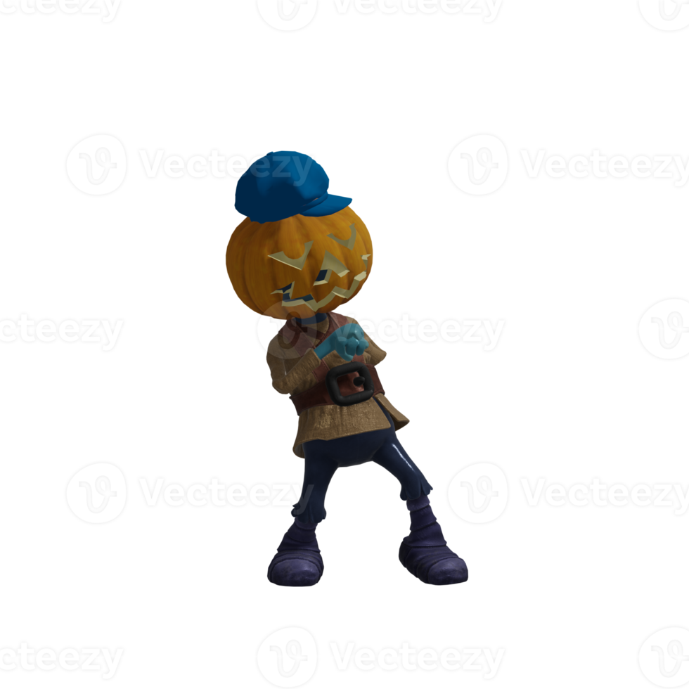 Pumpkin monsters dancing png