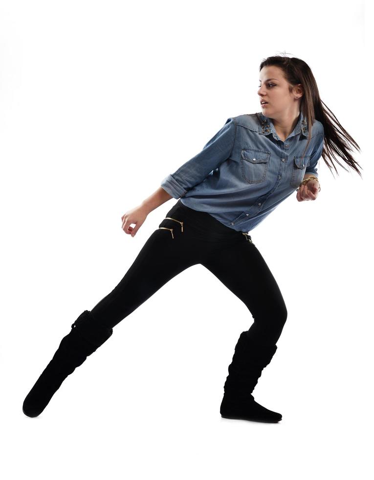 young woman dancing photo