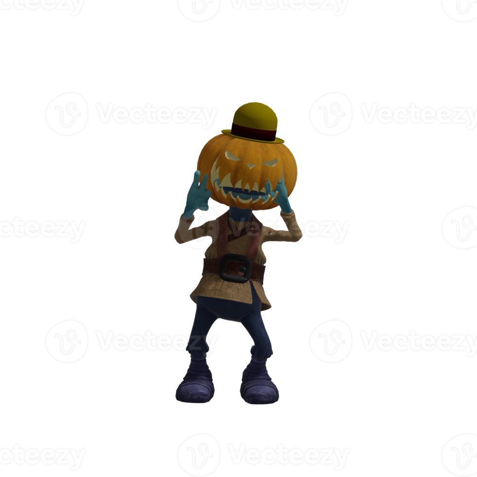 Pumpkin monsters dancing png