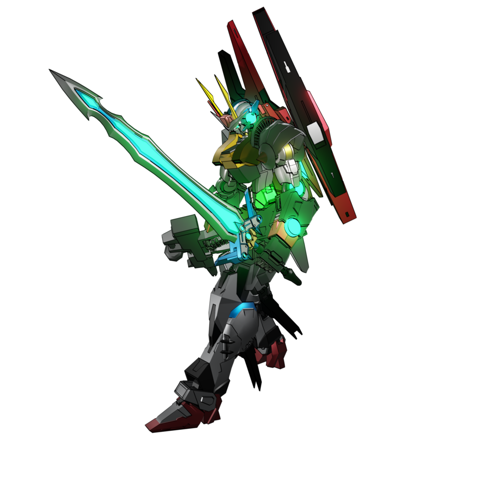 pose de ataque mecha png