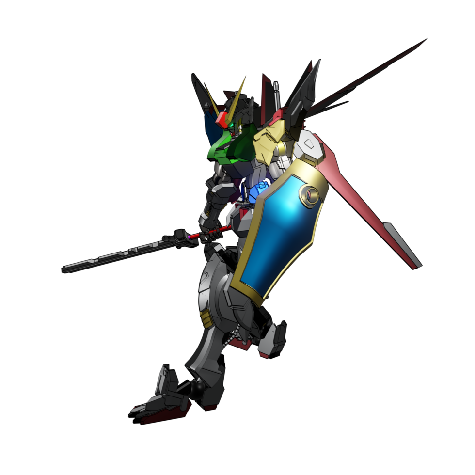 Mecha attack pose png