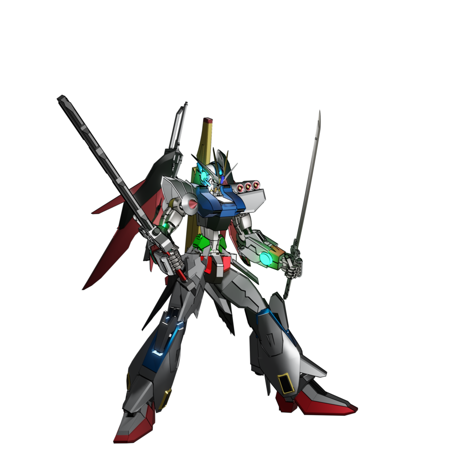 pose de ataque mecha png