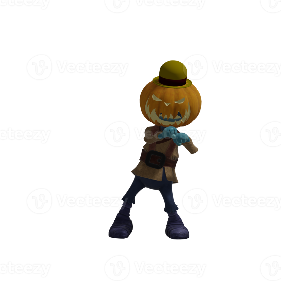 Pumpkin monsters dancing png