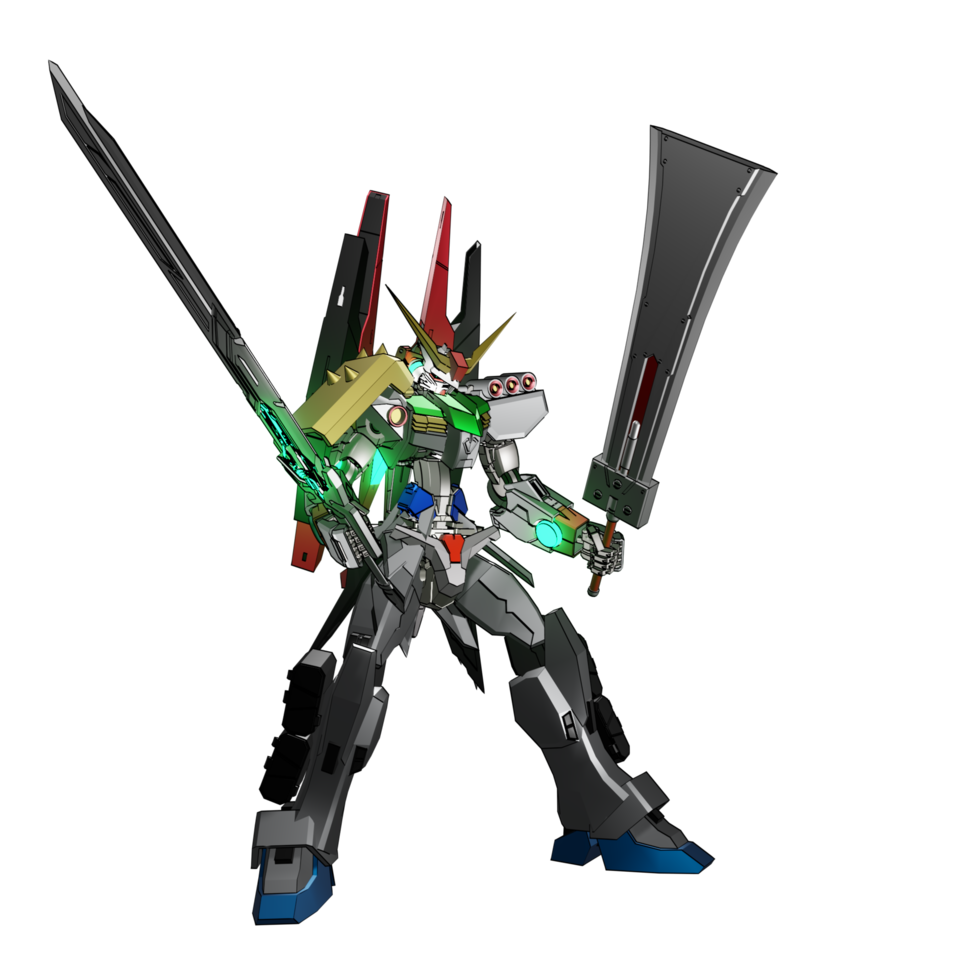 Mecha attack pose png