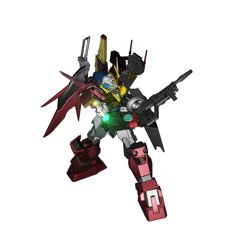 Mecha attack pose png